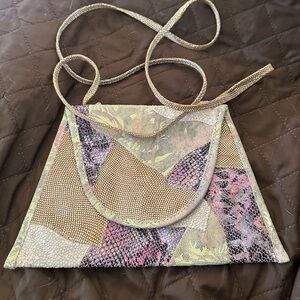 NWOT Elegant and Unique Designer Multicolor Women's Crossbody Leather Bag